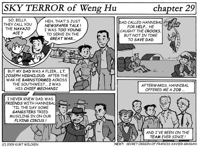 SKY TERROR of Weng Hu:  Chapter 29 — Billy Highcloud, Navajo Ace