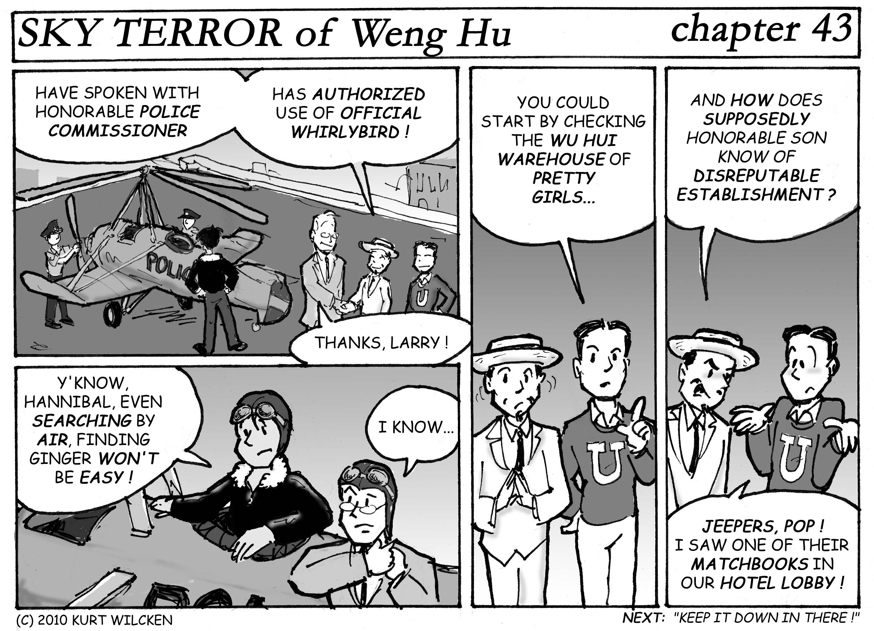 SKY TERROR of Weng Hu:  Chapter 43 — A Good Place to Start