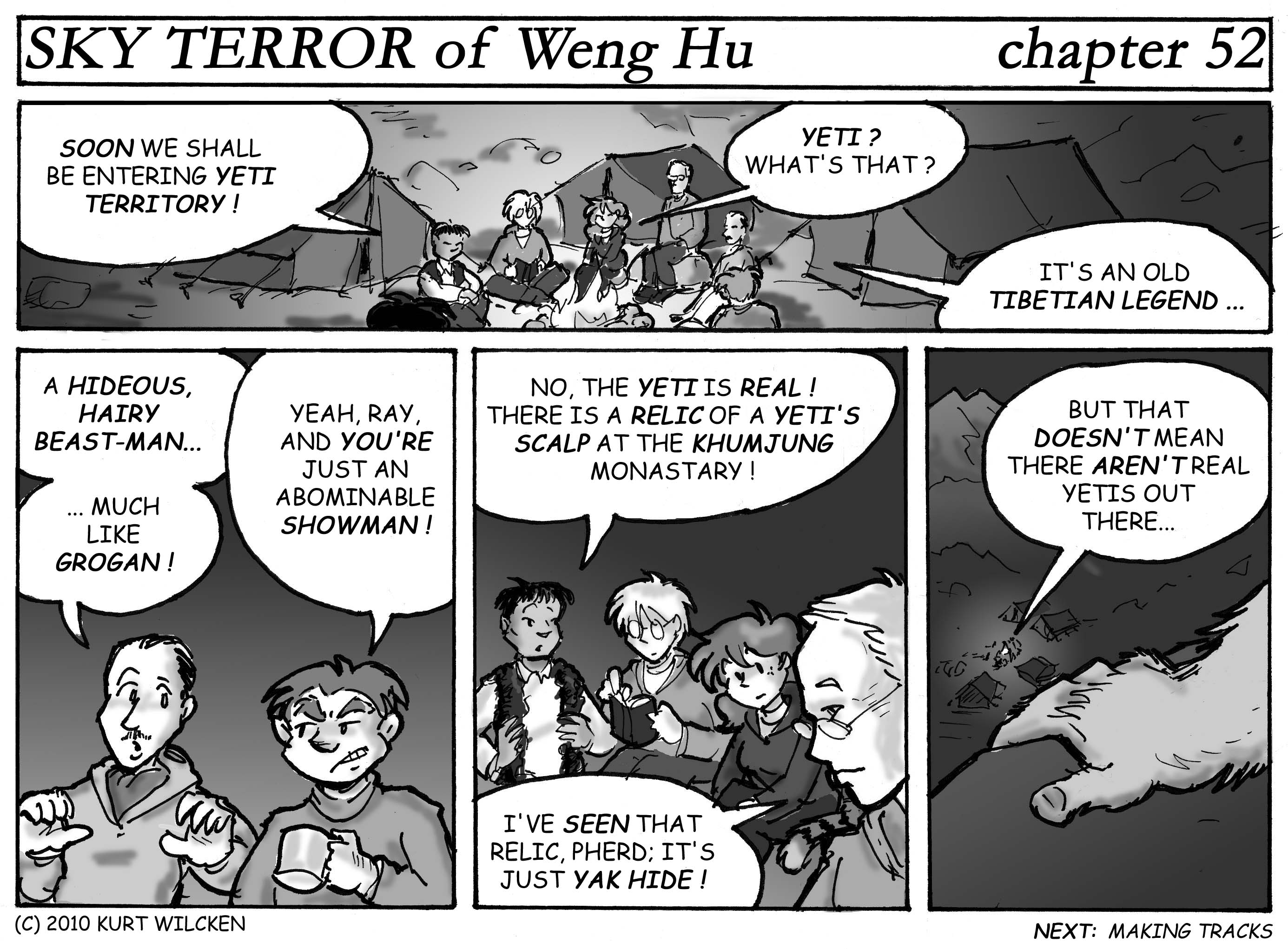 SKY TERROR of Weng Hu:  Chapter 52 — Yeti or Not